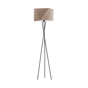 Designerska lampa podłogowa na trójnogu DAKAR z beżowym abażurem - Lampy stojące - miniaturka - grafika 1