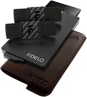 Portfele - PORTFEL MĘSKI FIDELO SKÓRZANY CIEMNY BRĄZ ETUI NA KARTY KLIPSY BLOKADA RFID - miniaturka - grafika 1