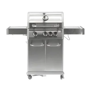 GRILL GAZOWY 3+1 STAL NIERDZEWNA 11,5KW, Z SZYBĄ - Grille gazowe - miniaturka - grafika 1