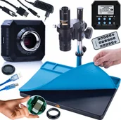 Mikroskopy i lupy - Mikroskop Rosfix MIKROSKOP CYFROWY LUTOWANIE JUBILERSTWO KAMERA 4KUHD DUŻA SILIKONOWA MATA - miniaturka - grafika 1