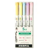 Zakreślacze - Zakreślacze Zestaw Gentle Zebra Mildliner 5 kolorów - miniaturka - grafika 1