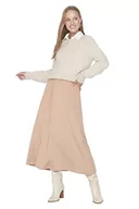 Spódnice - Trendyol Spódnica damska-brązowy-Maxi, Brązowy, L - miniaturka - grafika 1