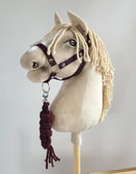 Zabawki i gry sportowe - Zestaw do Hobby Horse: kantar A3 + uwiąz ze sznurka - śliwkowy - miniaturka - grafika 1