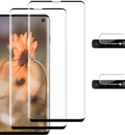 Szkła hartowane na telefon - 2x SZKŁO HARTOWANE 9H SAMSUNG GALAXY S10 ZAKRZYWIONE +2x SZKŁO NA APRAT - miniaturka - grafika 1