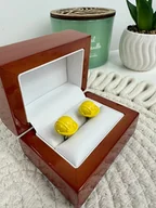 Spinki do mankietów i krawatów - SPINKI DO MANKIETÓW koszuli mankietu kask żółty - miniaturka - grafika 1