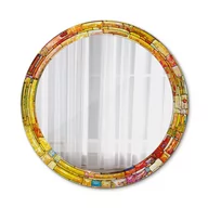 Lustra - Lustro Wiszące do Łazienki Kolorowy witraż 80cm - miniaturka - grafika 1