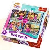 Puzzle - Trefl 4w1 Dora i Przyjaciele 34265 - miniaturka - grafika 1