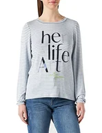 Koszulki i topy damskie - Street One T-shirt damski, Dark Vintage Blue, 44 - miniaturka - grafika 1