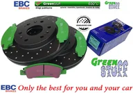 Tarcze hamulcowe - Przednie klocki GreenStuff + NAWIERCANE NACINANE tarcze hamulcowe 330mm EBC seria GD Chevrolet Tahoe 2009- - miniaturka - grafika 1