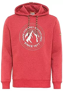 camel active Męska bluza z kapturem 409441/8W40, czerwona, S - Bluzy męskie - miniaturka - grafika 1