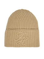 Czapki damskie - Tommy Hilfiger Czapka Th Elevated Script AW0AW17777 Beżowy - miniaturka - grafika 1