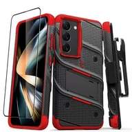 Etui i futerały do telefonów - Etui ZIZO Bolt do Samsung Galaxy S23 Czarno-czerwony + Szkło hartowane 9H - miniaturka - grafika 1