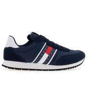 Trampki męskie - Buty Tommy Jeans TJM Runner Casual EM0EM01351-C1G - tmavě modrě - miniaturka - grafika 1