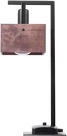 Lampy stojące - Sigma DAKOTA 50160 wysoka lampka czarna na stolik drewniany klosz do sypialni salonu E27 50160 - miniaturka - grafika 1