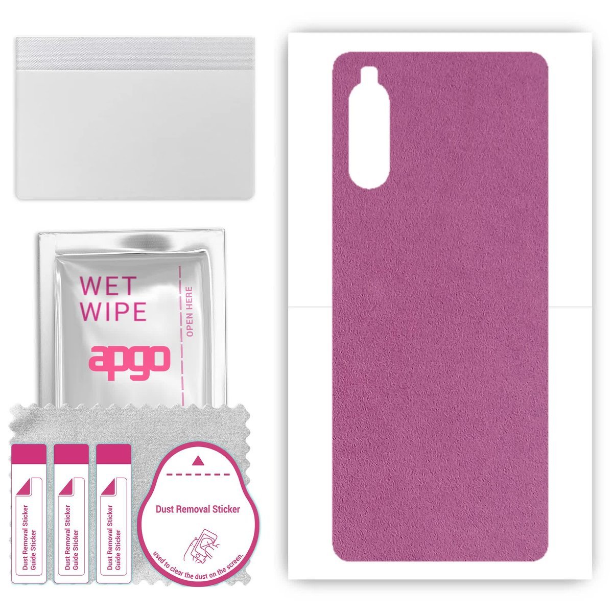 Folia naklejka skórka strukturalna na TYŁ Zamsz do Sony Xperia 10 II - Zamsz Fioletowy - apgo SKINS