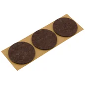 Zawiasy, okucia i inne akcesoria - Podkładki filcowe samoprzylepne brąz Ø50 3 szt. - miniaturka - grafika 1