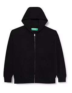 United Colors of Benetton Kurtka męska C/CAPP M/L 3j73u5006 bluza z kapturem, czarna 100, S - Kurtki męskie - miniaturka - grafika 1