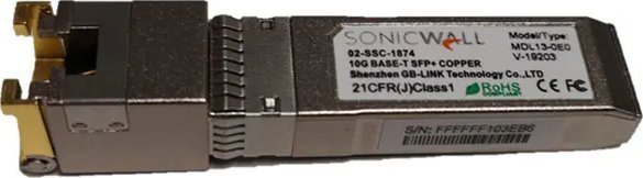 Moduł SFP SonicWall SonicWall - SFP+-Transceiver-Modul - 10GbE - 10GBase-T - RJ-45 02-SSC-1874