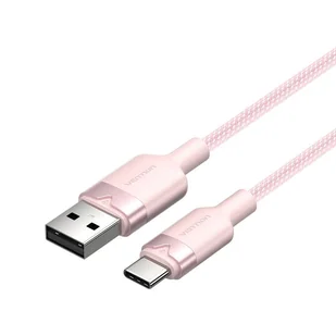 KABEL USB 2.0 A DO USB-C 3A VENTION CTNPH 2M (RÓŻOWY) - Kable USB - miniaturka - grafika 1