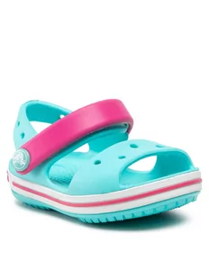 Crocs Sandały Crocband Sandal Kids 12856 Niebieski - Buty dla dziewczynek - miniaturka - grafika 2