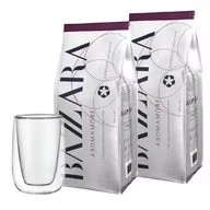 Kawa - ZESTAW - Kawa ziarnista Bazzara AROMAMORE 2x1kg + szklanka termiczna Small Latte 250 ml - miniaturka - grafika 1