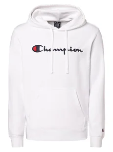 Champion Męski sweter z kapturem Mężczyźni biały jednolity, XXL - Swetry męskie - miniaturka - grafika 1