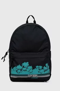 Superdry plecak damski kolor granatowy duży z nadrukiem - Plecaki - miniaturka - grafika 1