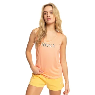 Damska koszulka bez rękawów ROXY LOSING MY MIND J TEES ERJZT05475-MFQ0 – Pomarańczowy - Koszulki i topy damskie - miniaturka - grafika 1