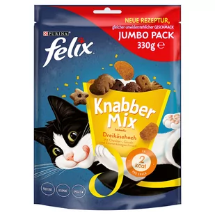 Felix Knabber Mix - Trzy sery, 330 g | Wyprzedaż 48h | -5% na pierwsze zamówienie| Dostawa i zwrot GRATIS od 99 zł - Przysmaki dla kotów - miniaturka - grafika 1