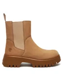 Botki damskie - Timberland Sztyblety Mid Pull On Boot TB0A6FCHEN71 Beżowy - miniaturka - grafika 1