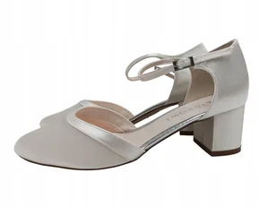Rainbow Club, obuwie damskie ślubne satynowe, r.5 / 38 - Czółenka - miniaturka - grafika 1