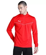 Koszulki męskie - Puma Męska teamRISE 1/4 Zip Top koszulka, czerwona biel, XL 657394 - miniaturka - grafika 1