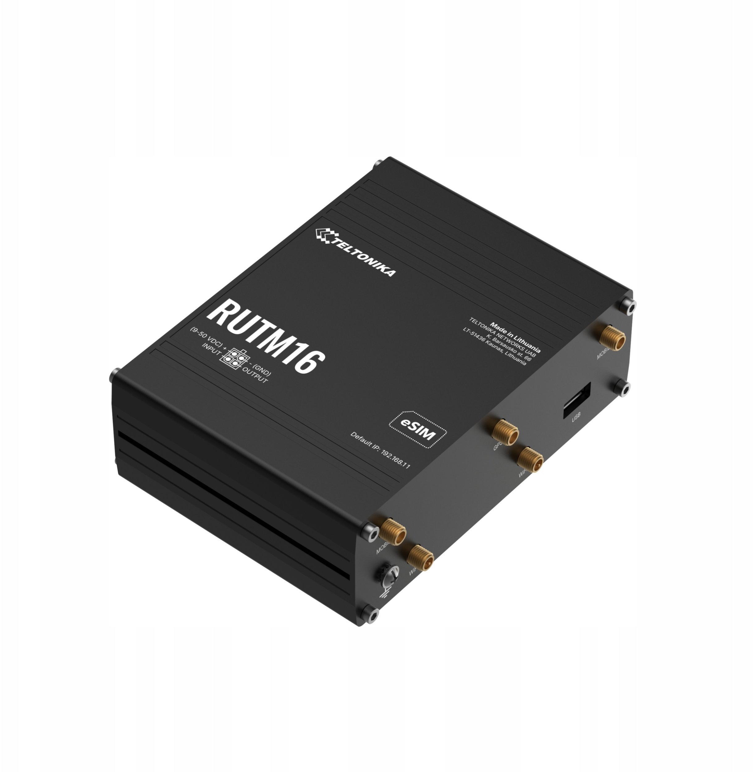 TELTONIKA NETWORKS RUTM16 4G/LTE DUAL-BAND eSIM WiFi