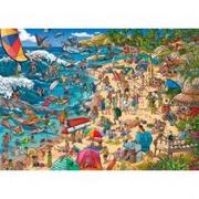Puzzle - Heye Puzzle 1000 elementów. Zwariowana plaża, Tanck (puzzle+plakat) - miniaturka - grafika 1