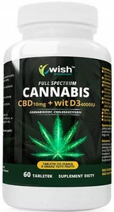 Wish, Cbd 10 Mg + Witamina D3 4000, 60 Tab. - Witaminy i minerały Wish, Cbd 10 Mg + Witamina D3 4000, 60 Tab. - Witaminy i minerały - miniaturka - grafika 1