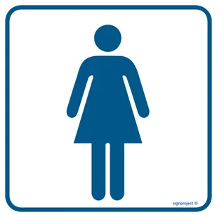 RA015 TOALETA DAMSKA 1, FN - FOLIA SAMOPRZYLEPNA; (200X200MM) - Systemy ekspozycyjne i znaki informacyjne - miniaturka - grafika 1