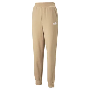 Damskie Spodnie PUMA ESS+ EMBROIDERY HIGH-WAIST PANTS TR CL 84709389 – Beżowy - Spodnie damskie - miniaturka - grafika 1