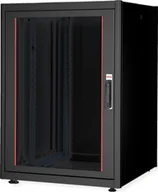 Szafki biurowe - Roline Netzwerkschrank Basic 48,26cm 19Zoll 22 HE 800x800 BxT Glast�r schwarz - miniaturka - grafika 1