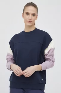 Jack Wolfskin bluza bawełniana damska kolor granatowy gładka - Bluzy damskie - miniaturka - grafika 1