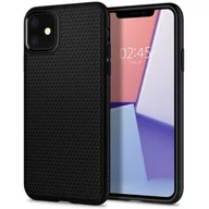 Etui i futerały do telefonów - Spigen Etui Liquid Air do Apple iPhone 11 Czarny - miniaturka - grafika 1