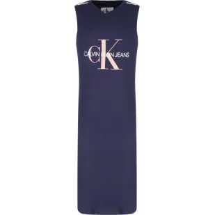 CALVIN KLEIN JEANS Sukienka monogram - Sukienki i spódniczki dla dziewczynek - miniaturka - grafika 1