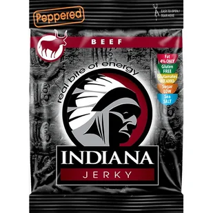 Mięso suszone Indiana Jerky Wołowina w pieprzu 25g - Zdrowa żywność - miniaturka - grafika 1