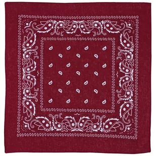 Bandamka Bandana Chusta 55X55 Cm Bordowo-Biała - Apaszki i szaliki męskie - miniaturka - grafika 1