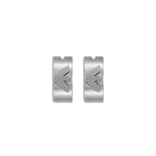 Emporio Armani Męski srebrny kolczyk ze stali nierdzewnej, EGS3165040
