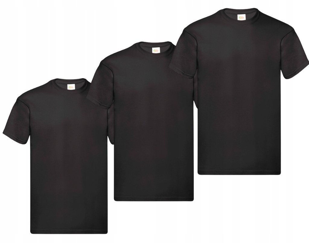 Koszulka T-Shirt Męski 3 szt ZESTAW KOMPLET FOTL Original 610820 CZARNA M
