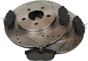 Tylne klocki +  WIERCONE NACINANE tarcze hamulcowe Ford Mustang 2005-2014 - Tarcze hamulcowe - miniaturka - grafika 3