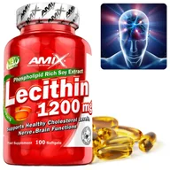 Witaminy i minerały - Lecithin 1200 mg Witaminy Lecytyna Sojowa 100 kapsułek - miniaturka - grafika 1