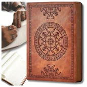 Notesy i bloczki - Brązowy notes planer notatnik z eko skórą A6 144 kartek - miniaturka - grafika 1