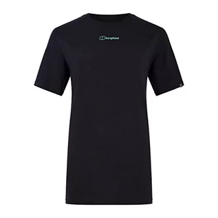 Koszulki i topy damskie - Berghaus Damska koszulka z krótkim rękawem Boyfriend Dolomites Mountain, czarna (Jet Black), 14 - grafika 1