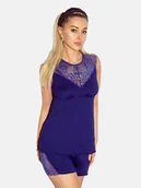 Piżamy damskie - Damska piżama krótka zmysłowa fioletowa Eldar r.L - miniaturka - grafika 1